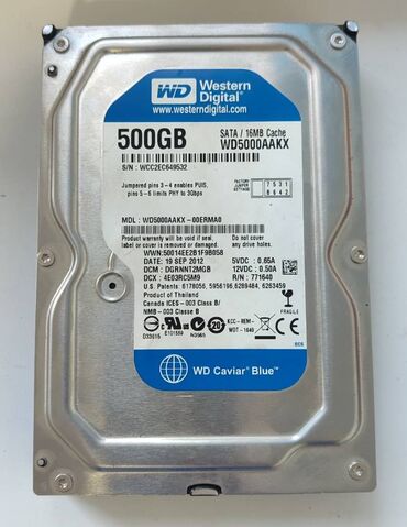 жесткие диски silicon power: Маалымат алып жүрүүчү, Колдонулган, Western Digital (WD), HDD, 512 ГБ, 3.5", ПК үчүн