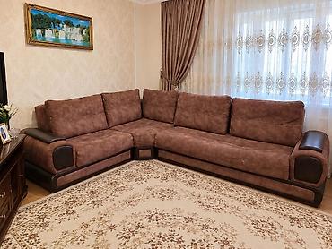 Divanlar: Divan 3/1 açılan və bazalı künc modeli. Geniş oturma sahəsi, yumşaq — 1