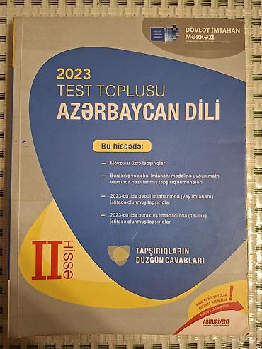 ucuz sıntezatorlar: 2023 Test Toplusu – Azərbaycan dili (II hissə) - Nəşr: Dövlət İmtahan — 1