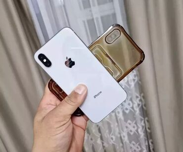 оригиналые наушниках айфона: IPhone X, Б/у, 64 ГБ, Белый, Чехол, Кабель, Наушники, 100 %