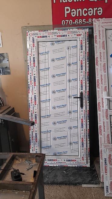 plastik qapi pencere: - Material: PVC profil (Eurowin), panel hissələr Geant Panel - — 1