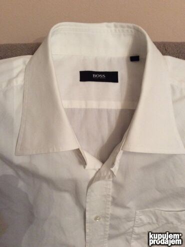 Košulje: Košulja Na duge rukave, L, Hugo Boss, bоја - Bela, Pamuk — 1