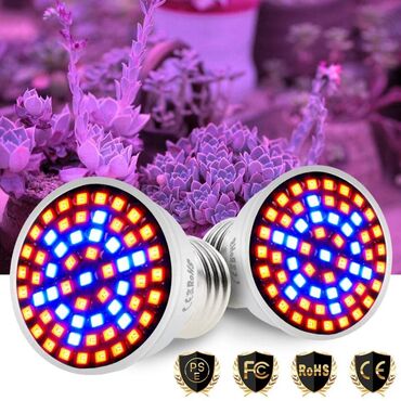Baštenska rasveta: Led sijalice za rast bilja e27 full spektar Uv Led Grow 72l — 18