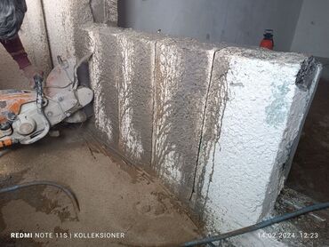 Beton işləri: Səssiz tozsuz səliqəli kəsim. Beton katlavan monolit kubik — 5