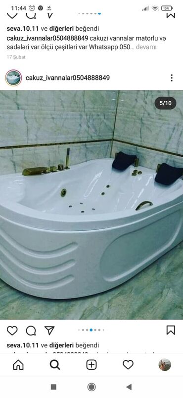 Cakuzi vannalar: Yeni Cakuzi vanna Motorlu, Plastik, Ödənişli çatdırılma — 16