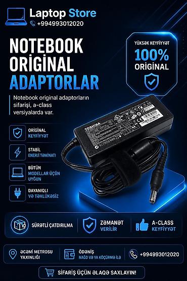 toshiba notebook: 🔋 Notebook adaptoru axtarırsınız? Bizdə var! 💻 ✅ Original adaptorlar — 1