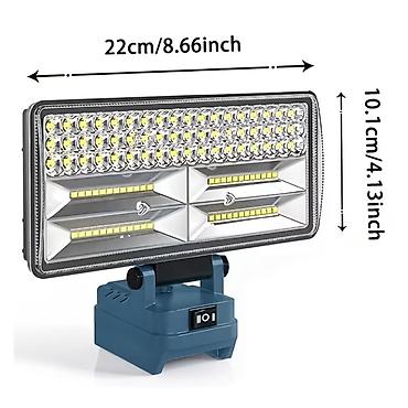 60x60 led panel: LED iş proyektoru – Makita 18V akkumulyatorları ilə uyğundur — 4