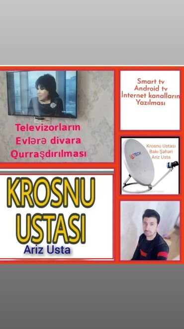 Kronşteynlər: Televizor ustası Televizorların divara asılması Televizor divara