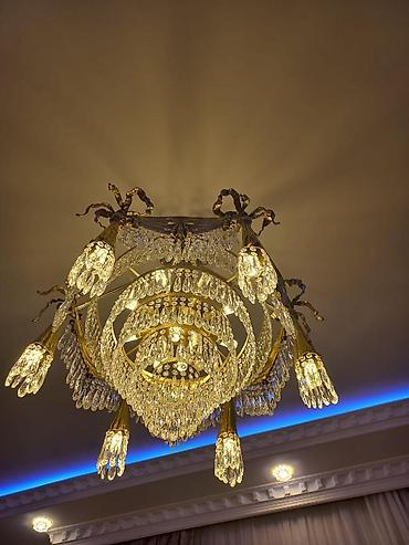 barez gips: Çılçıraq, 10 və daha çox lampa, Metal — 2