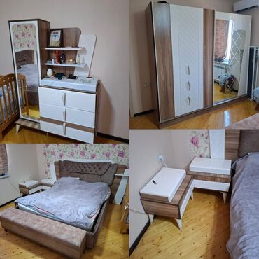 спални мебеллар: Yataq dəsti satılır 600₼. Əla vəziyyətdədir. Matrası və bazası