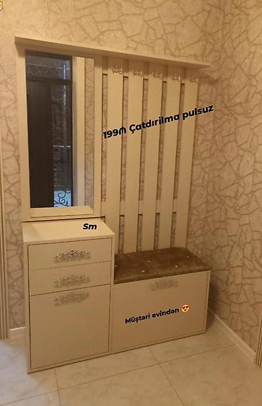 стильная прихожая мебель: Dəhliz üçün çoxfunksiyalı giriş mebeli dəsti. Kompozisiyaya asılqan — 1