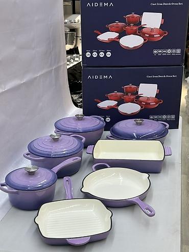 aidema: Чугунный набор посуды AIDEMA 7 в 1 с эмалированным покрытием Color — 6