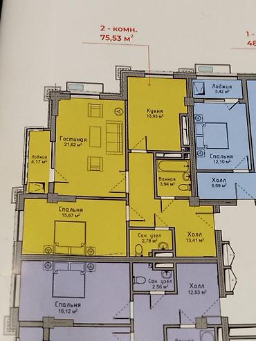 500: 2 комнаты, 75 м², Элитка, 8 этаж — 2