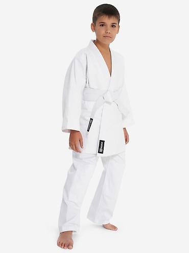 forma ucuz: Uşaqlar üçün ağ rəngli karate/kimono dəsti. Cüdo judo karate üçün — 1