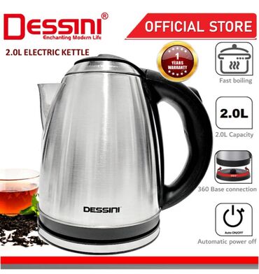 Elektrik çaydanları: Elektrik çaydan Dessini, 1.6 - 2 l, Yeni, Ünvandan götürmə, Pulsuz çatdırılma, Ödənişli çatdırılma