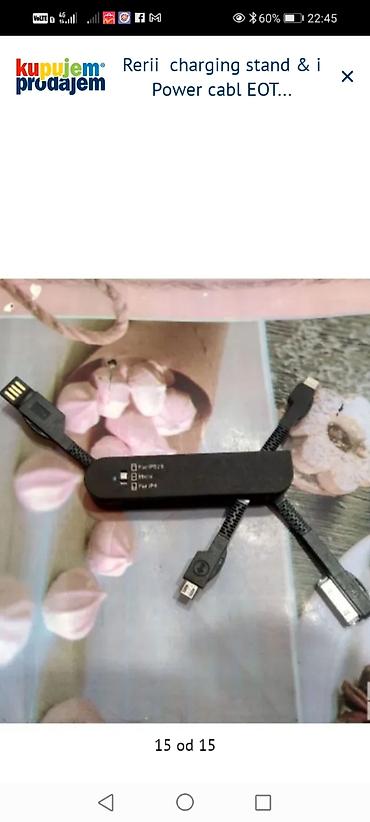 ns konzole: Višenamenski 3‑u‑1 kabl/power stik - Kompaktan sklopivi kabl sa više — 1