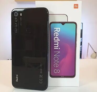 redmi not 9 pro qiymeti: Xiaomi Redmi Note 8, 64 GB, rəng - Qara, 
 Sensor, Barmaq izi, İki sim kartlı