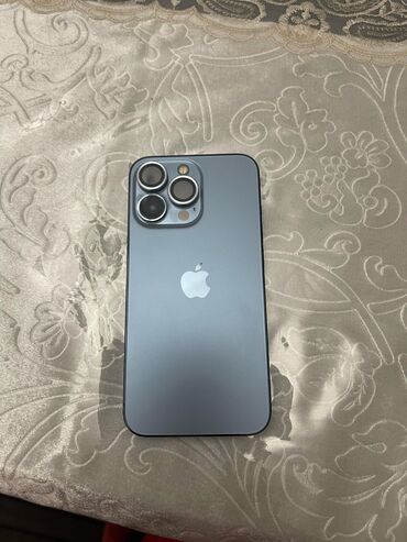 Apple iPhone: IPhone 13 Pro, Б/у, 256 ГБ, Blue Titanium, Зарядное устройство, Защитное стекло, Чехол, 77 %