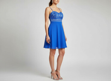 kobalt sukienki: Sukienka damska, rozmiar S