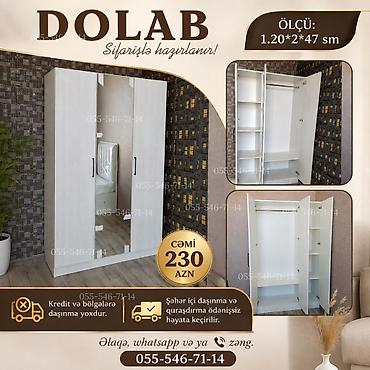 Düz dolab, Yataq otağı üçün, Paltar üçün, Açılan, Korpuslu, 3 qapılı lalafo.az -da Düz dolab, Yataq otağı üçün, Paltar üçün, Açılan, Korpuslu, 3 qapılı