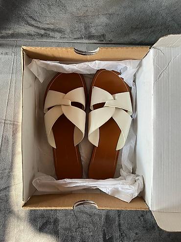 каблучок: Босоножки, 39, Bershka, Новый, цвет - Белый — 5