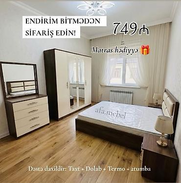 isiqli termo: Yataq otağı mebel dəsti Dəst tərkibi: - Taxt (başlıqla) - Dolab — 1