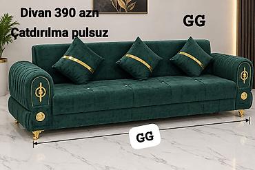 Məhsul: Zümrüd-yaşıl rəngli 3-yerlik divan - Qiymət: 390 AZN (şəkildə