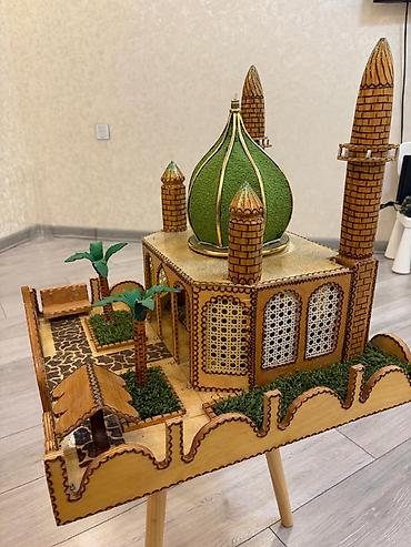 Другое: Taxtadan yonulmuş əl işi Məscid maketi. İdealdır. Ölçüləri 50×47 — 3