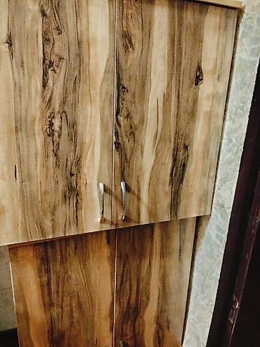 Ikili qapılı taxta dolab - Material: Laminat örtüklü MDP/taxta
