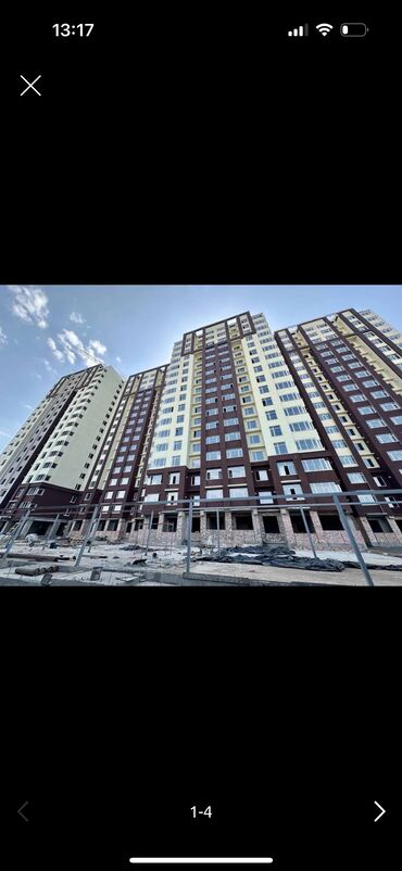 срочно продаётся 1 комнатная квартира в районе ошского рынка: 1 комната, 48 м², 6 этаж, ПСО (под самоотделку)