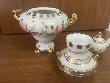 samovar 5l: Çay dəsti, rəng - Ağ, Farfor — 1