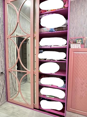 komod satilir: Qız uşağı üçün mebel dəsti Tərkibi: - Çarpayı – ölçü: 1.95 x 0.90 m — 4