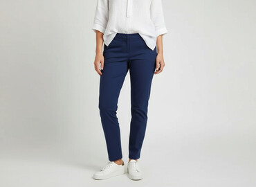 jeans mom slim fit stradivarius: Atmosphere, Spodnie materiałowe damskie, rozmiar L