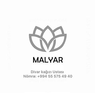 alçıpan potolok dizayni: Malyar – Divar kağızı ustası xidməti - Peşəkar divar kağızı — 1