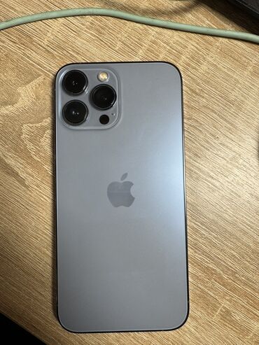 Apple iPhone: IPhone 13 Pro Max, Б/у, 256 ГБ, Pacific Blue, Защитное стекло, Чехол, Кабель, В рассрочку, 94 %