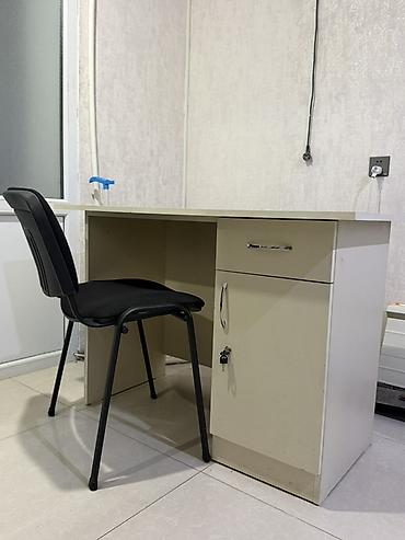 Ofis masası və stul dəsti - Material: laminat/MDF tipli taxta səth