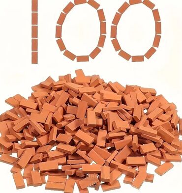 декаративный кирпич: Мини-кирпичики для макетов и миниатюр— набор из 100 штук 250сом -