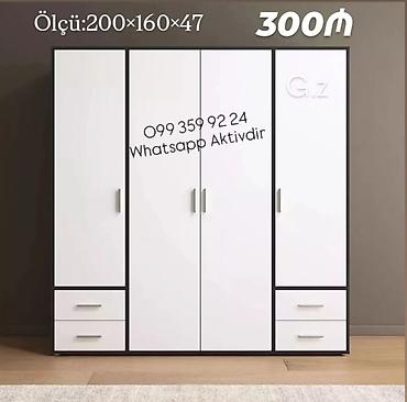Dolab-asılqanlar: *Dolab 4 qapılı ✨ 300Azn* ✔️İstehsal Rusiya Laminat 18/lik — 1