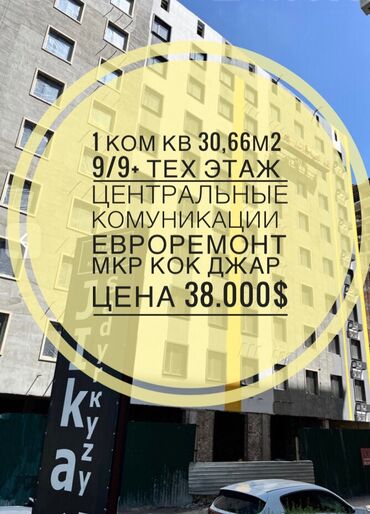 Продажа квартир: 1 комната, 30 м², Элитка, 9 этаж, Евроремонт