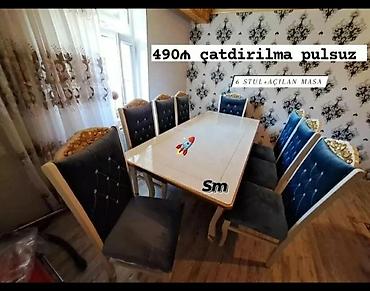 qabaq usdolu: Qonaq otağı üçün, Yeni, Açılan, Dördbucaq masa, 6 stul — 1