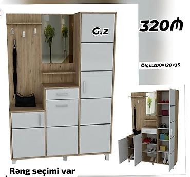 şfaner modelleri: Dəhliz üçün çoxfunksiyalı dolab dəsti - Ölçü: 200 × 120 × 35 sm - — 1