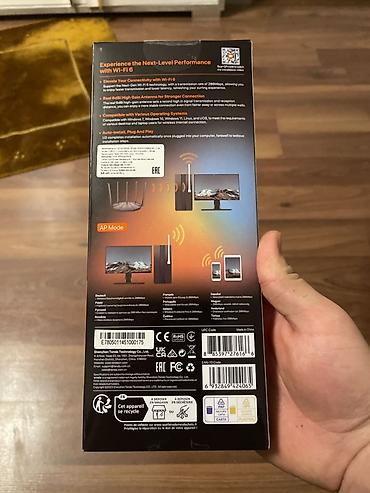 Модемы и сетевое оборудование: Адаптер Wi‑Fi Tenda U2 AX300 (Wi‑Fi 6), USB - Тип: беспроводной — 2