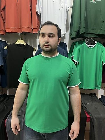 Kişi geyimləri: Futbolka 3 rəngdə, ölçü möbcuddur, sifariş üçün direkt və ya votsap — 2