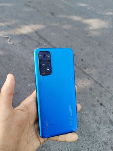 işlənmiş soyuducu alıram: Redmi Note 11, 128 GB, rəng - Mavi, Barmaq izi, Simsiz şarj, Face ID
