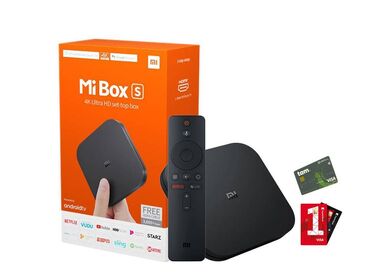 tv box wifi: Mi tv box S (magazadan satilir) Yeni, bağlı qutuda, global versiya