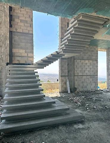 Бетонные лестницы: Бетонная лестница Для дома, Гарантия, Форма лестницы: Много-маршевая, Стиль: Хайтек — 7