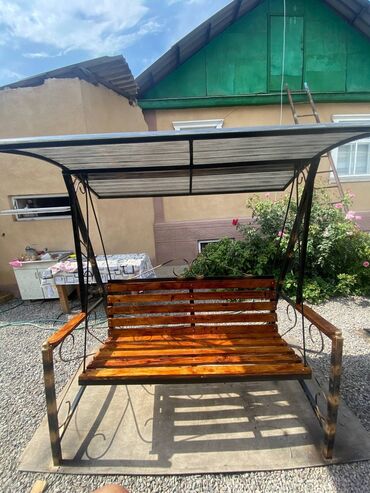 дуги на теплицу: Садовые качели Металл, Со спинкой, С крышей