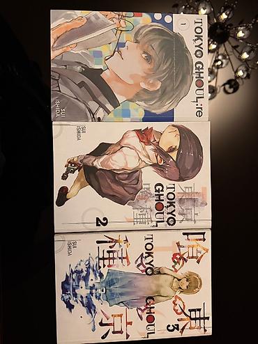 manga kitab: Tokyo Ghoul manga cildləri – 1 2 və 3-cü hissələr. Müəllif: **Sui — 1