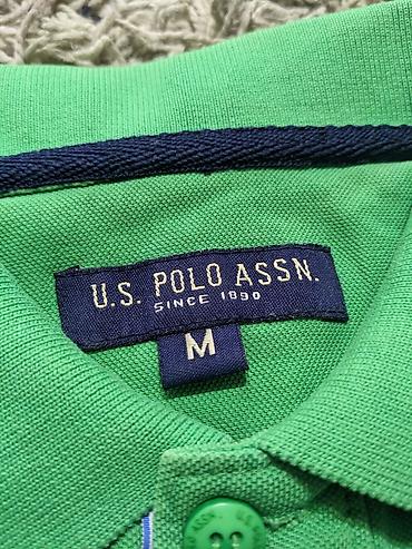 Футболки: Мужская футболка, M, Us Polo Assn, Б/у, цвет - Зеленый, Самовывоз — 3