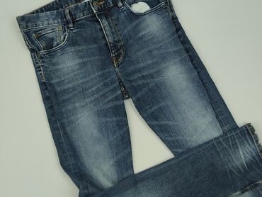 calvin klein jeans spodnie: Spodnie jeansowe, H&M, 13 lat, 158, stan - Bardzo dobry